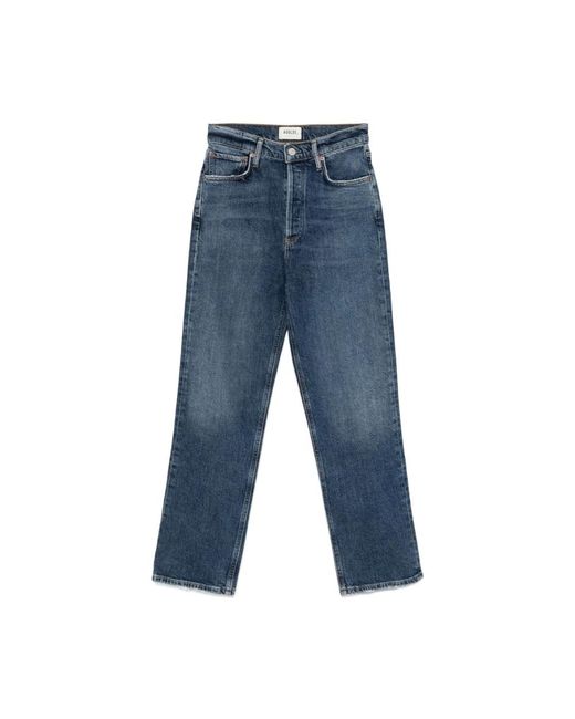 Agolde Blue Straight Fit Jeans