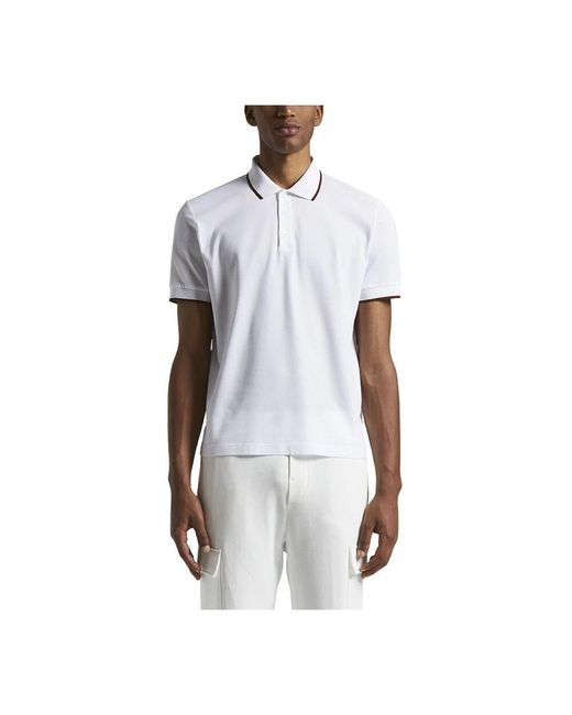 Peserico Leichtes Supima-Baumwoll-Piqué-Poloshirt in White für Herren