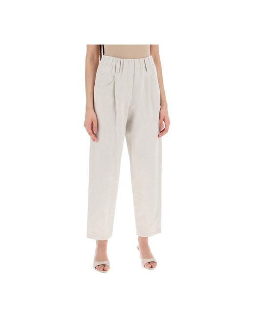 Brunello Cucinelli Gray Cropped trousers