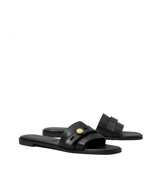 Sliders Tory Burch en coloris Black