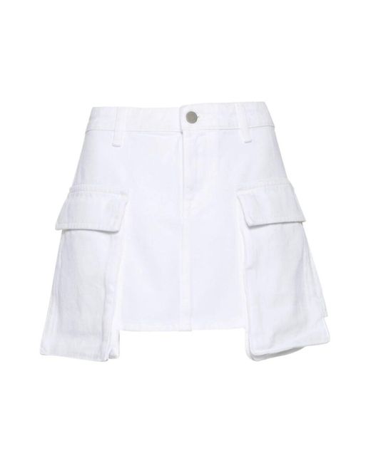3x1 White Short Skirts