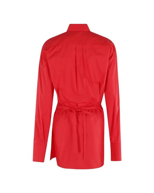 Shirt Dresses FEDERICA TOSI de color Red