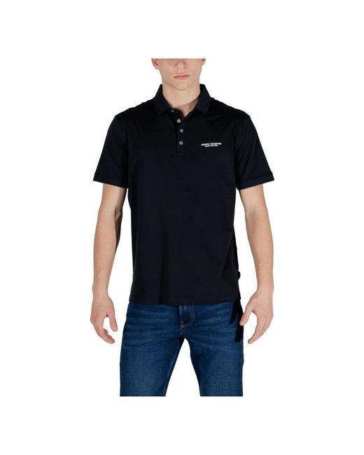 ARMANI EXCHANGE Poloshirt mit kurzem arm und print in Black für Herren