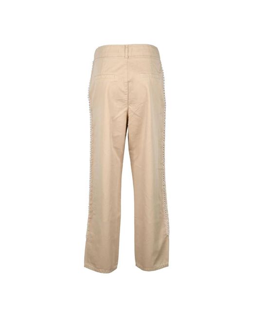 Twinset Natural Straight Trousers