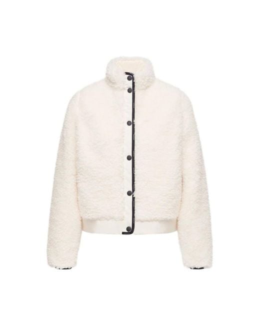 Moncler White Faux Fur & Shearling Jackets