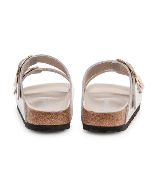 Birkenstock White Sliders