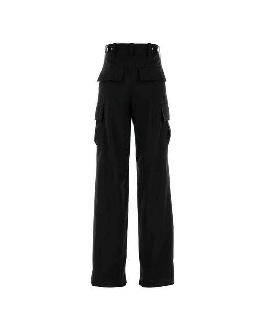 Bottega Veneta Black Wide Trousers