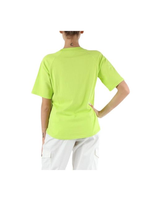 Sun 68 Green Oversize baumwolle logo besticktes t-shirt