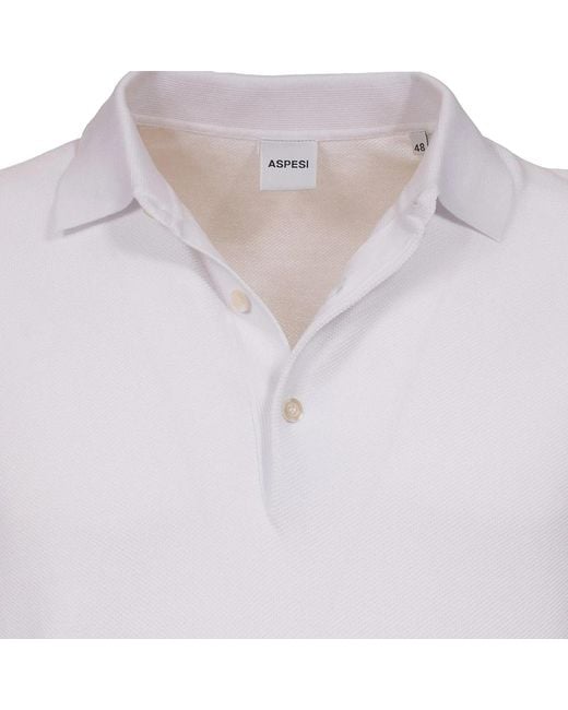 Aspesi White Polo Shirts for men