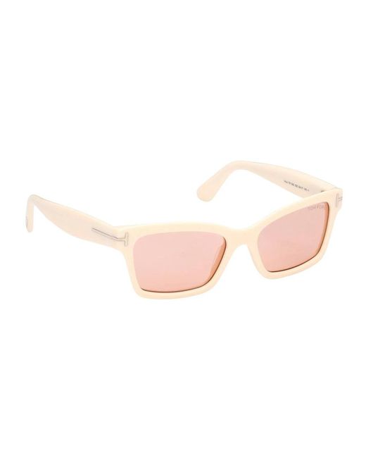 Tom Ford Pink Rosa rechteckige sonnenbrille