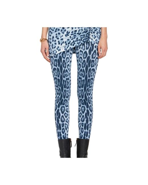 Roberto Cavalli Blue Leggings