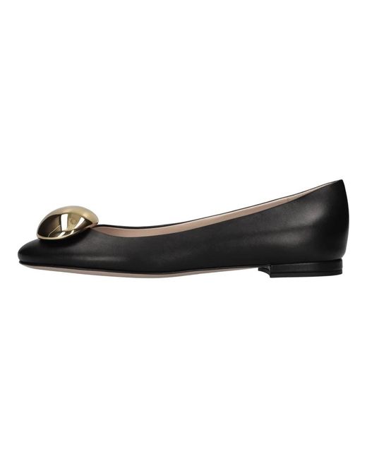 Gianvito Rossi Black Ballerina Shoes