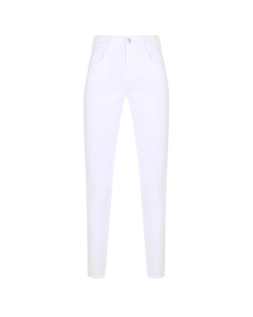 Pinko White Cropped Trousers