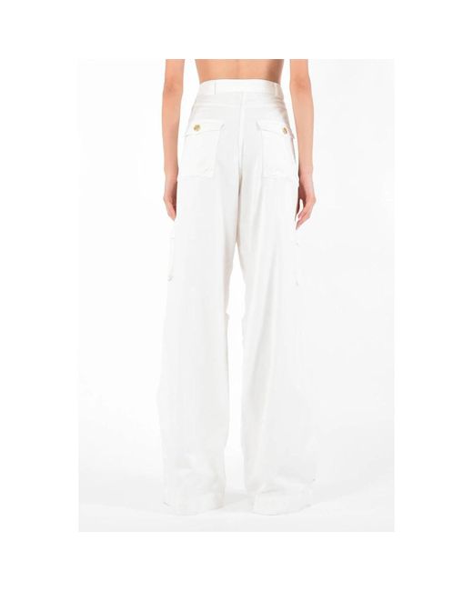 Trousers > wide trousers Elisabetta Franchi en coloris White