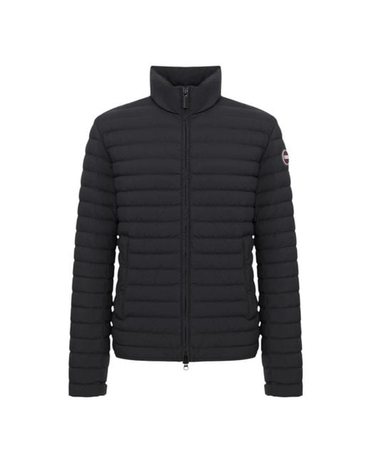Colmar Schwarze Leichte Daunenjacke Mit Gepolstertem Kragen in Black für Herren