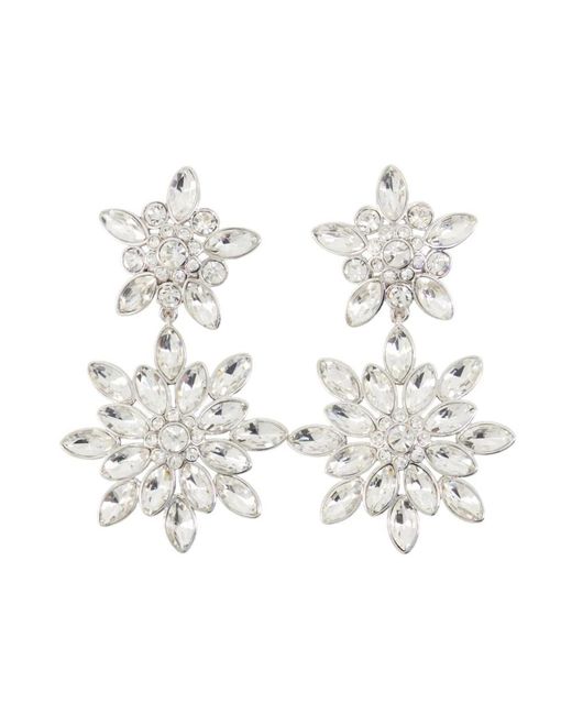 Self-Portrait White Earrings