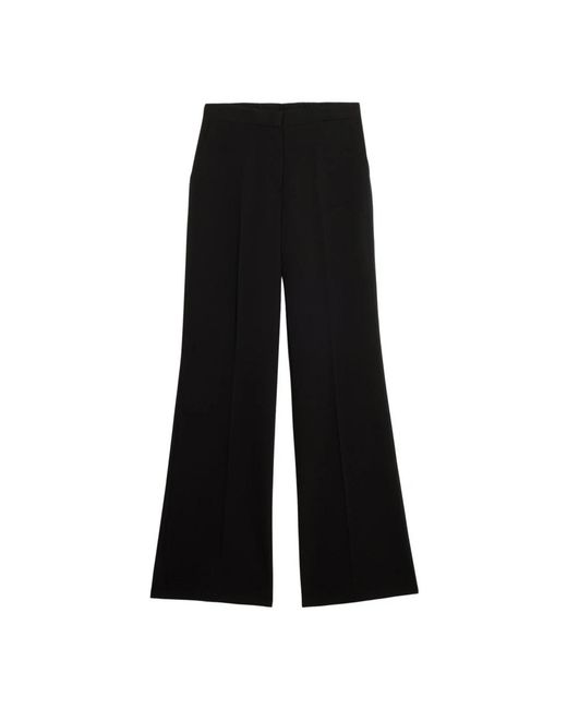 Oltre Broeken ,Zwart ,Polyester Wide-Leg Palazzo Broek in het Black