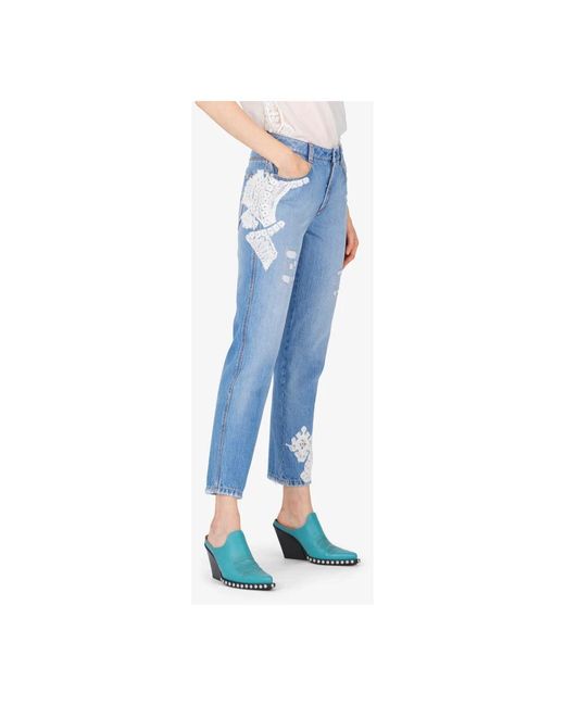 Jeans > cropped jeans Ermanno Scervino en coloris Blue