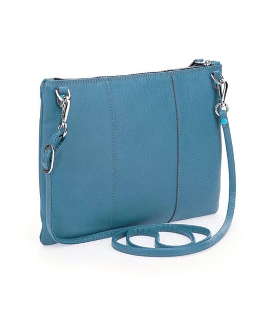 Gabs Blue Schwarze Leder Beyonce M Umhängetasche