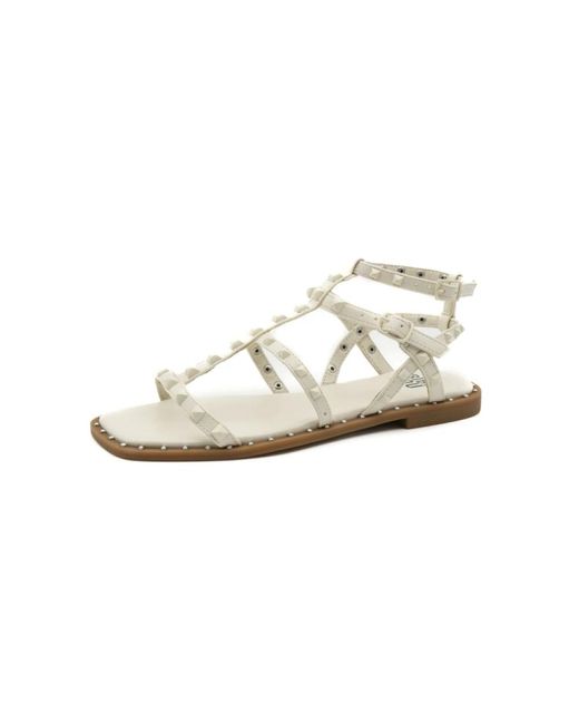 Bibi Lou White Flat Sandals