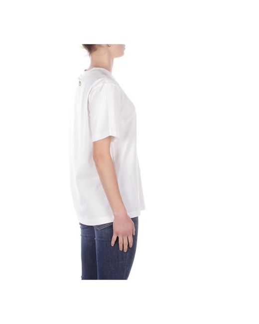 Barrow Logo T-Shirt Voor- En Achterkant in het White
