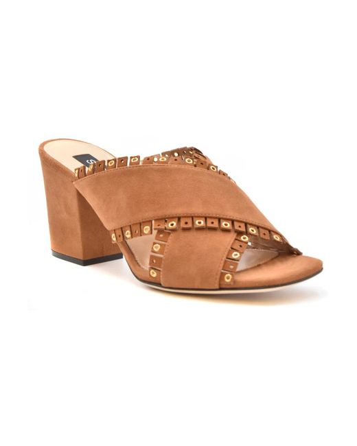 Sergio Rossi Brown High Heel Sandals