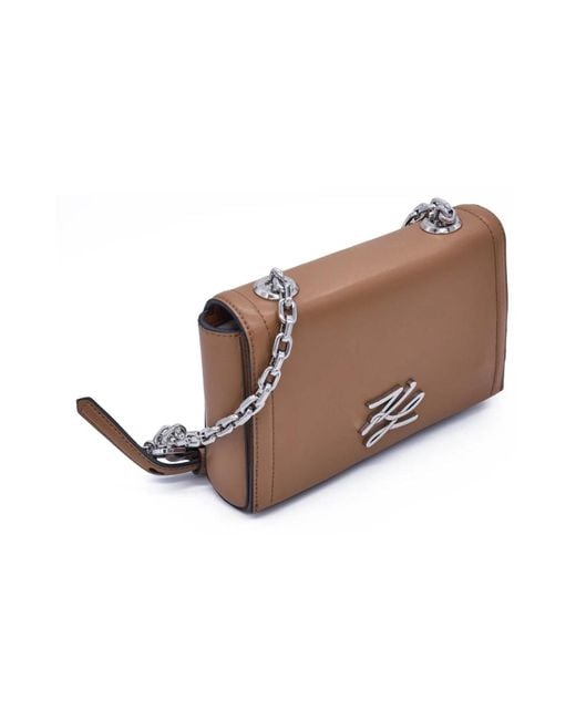 Karl Lagerfeld Brown Cross Body Bags