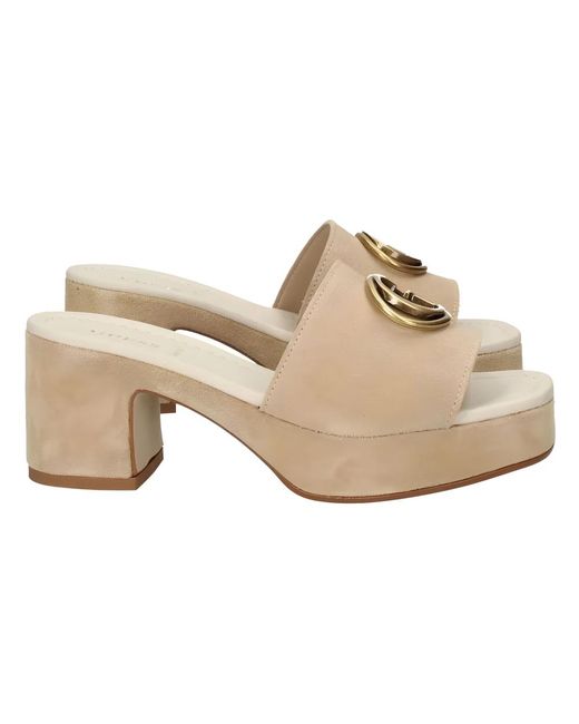 Heeled Mules di Guess in White