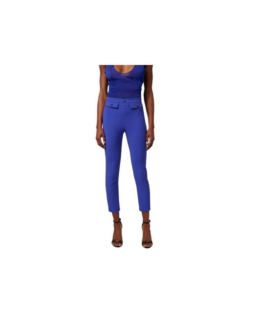 Elisabetta Franchi Blue Cropped Trousers