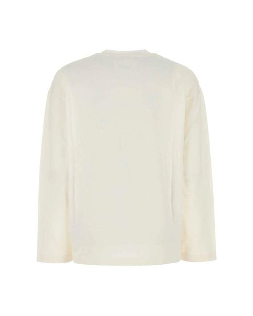 Long Sleeve Tops di Jil Sander in White