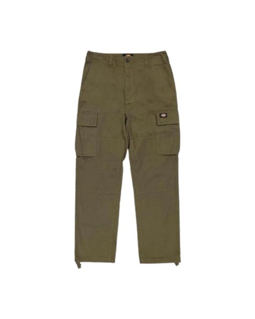 Dickies Green Straight Trousers for men