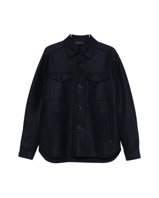 Harris Wharf London Blue Casual Shirts for men