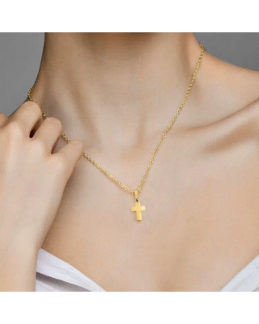 ONE ELEMENT Metallic Kreuz Anhänger Eleganter Schmuck