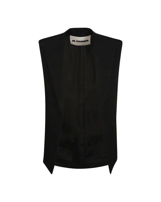 Jil Sander Black Waistcoats for men