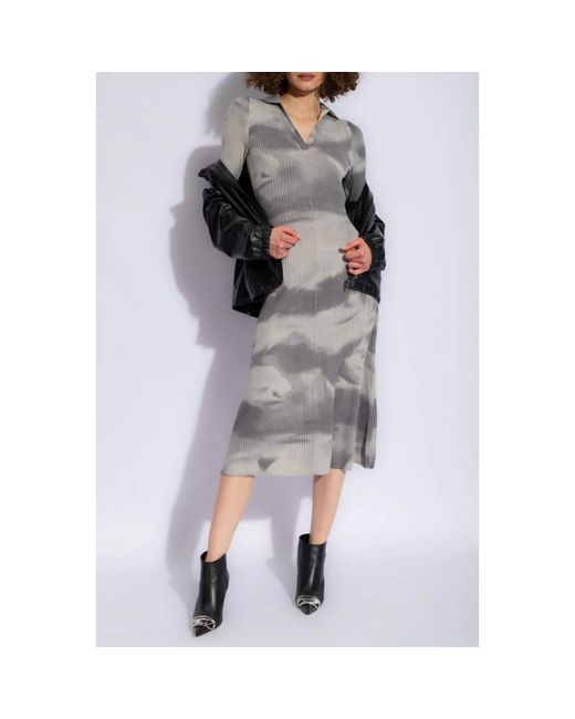 DIESEL Gray M-bridge wollkleid