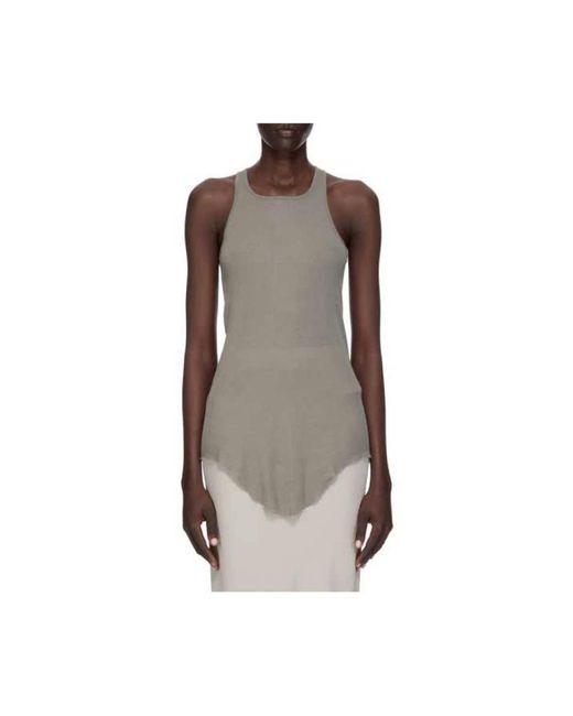 Rick Owens Brown Sleeveless Tops