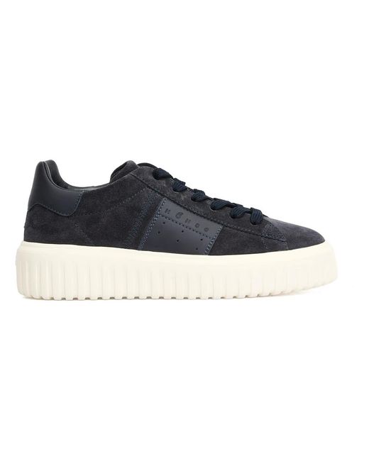 Hogan Blue H Stripes Cam Sneakers for men