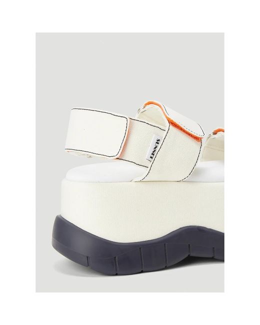 Shoes > sandals > flat sandals Sunnei en coloris White