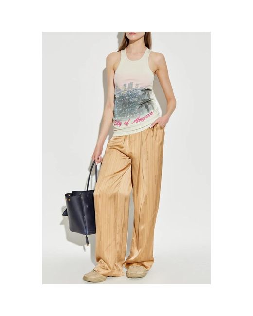 Balenciaga Wide Trousers in het Natural
