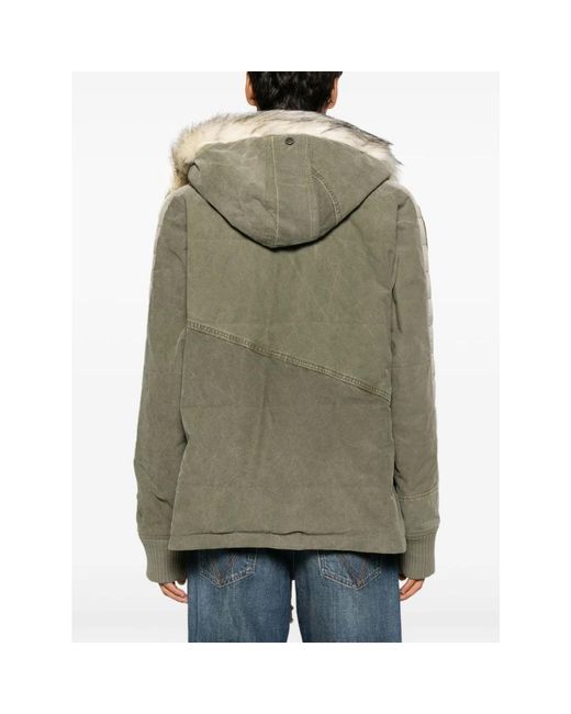 Greg Lauren Green Winter Jackets for men