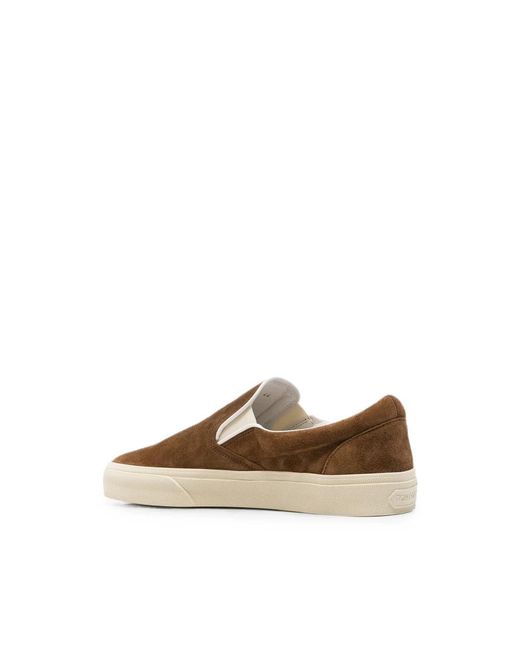 Tom Ford Brown Sneakers Suede for men