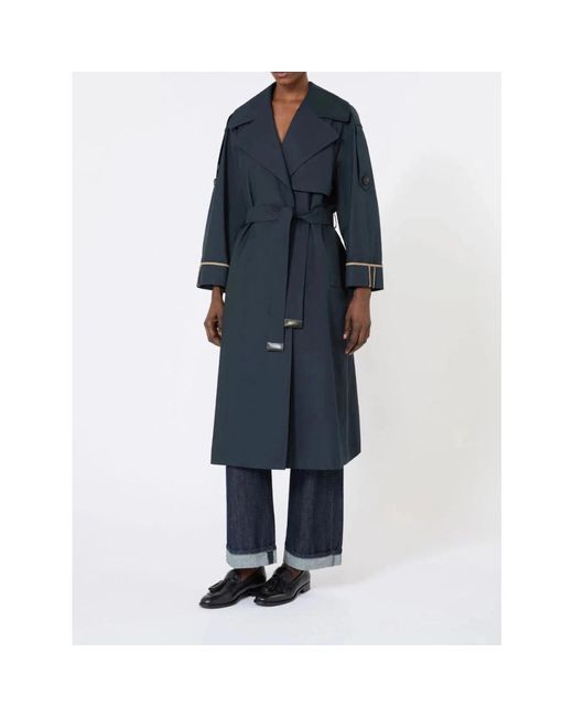 Max Mara Blue Trench Coats