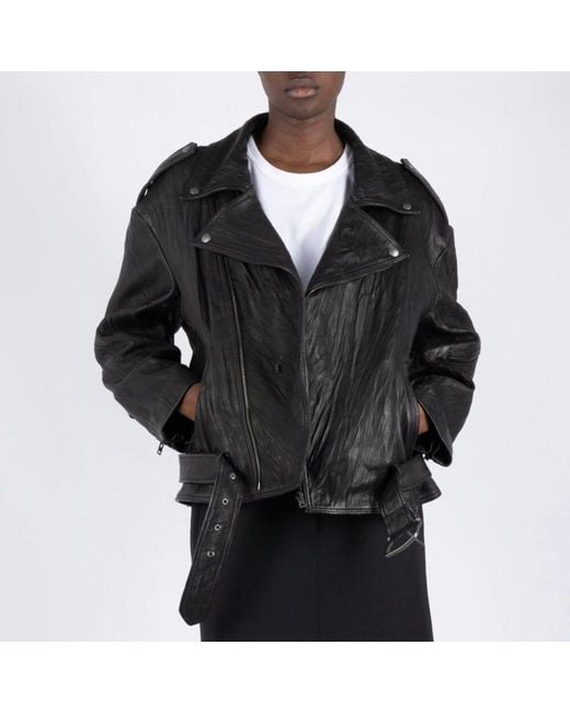 Leather Jackets di Acne in Black