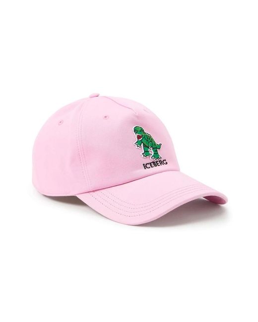 Iceberg Gabardine Baseball Cap in Pink für Herren