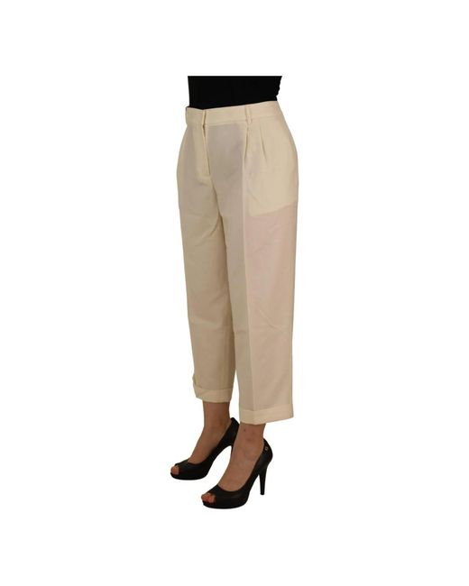 Dolce & Gabbana Natural Cropped Trousers