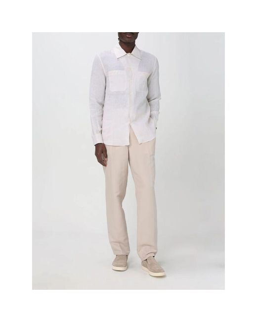 Brunello Cucinelli Blaue Wollhose Stilvolles Handwerk in Natural für Herren