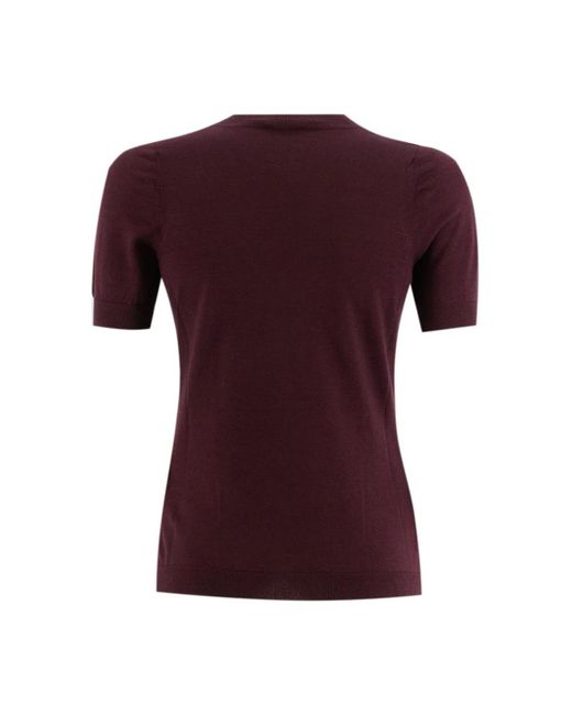 Etro Red Blumiges Jacquard Wollmischung Pullover