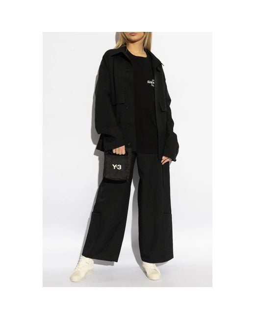 Yohji Yamamoto Black T-Shirt Mit Druck