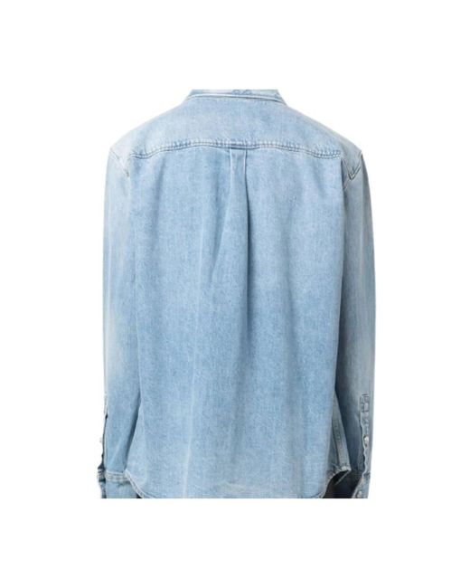 Balmain Blue Denim Shirts for men