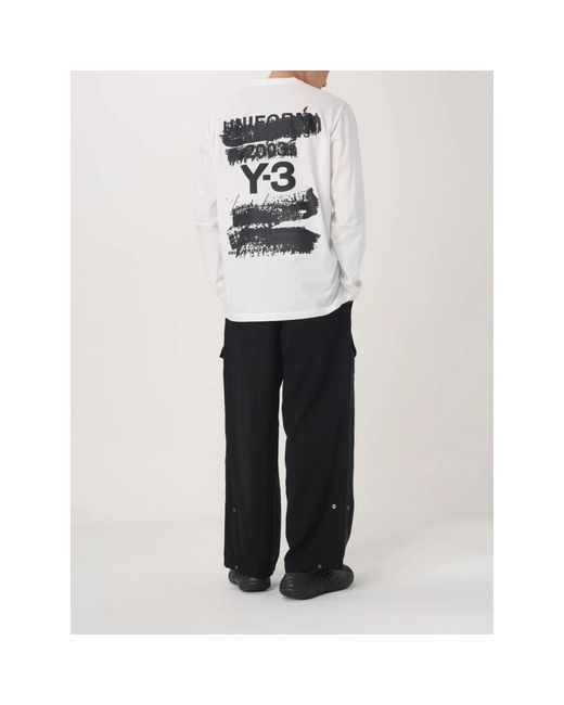 Wide Trousers di Y-3 in Black da Uomo